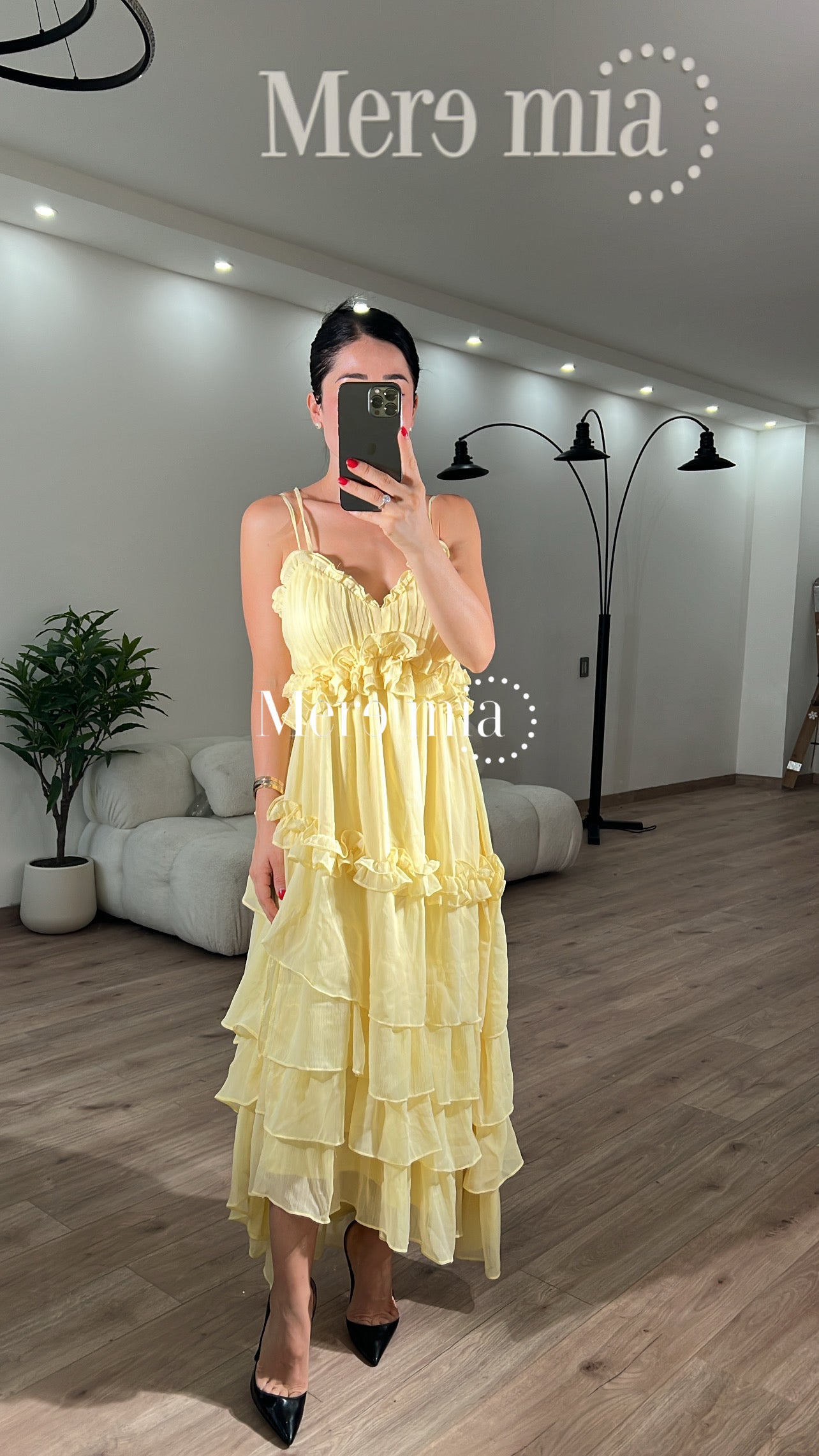 Vestido amarillo Olanes