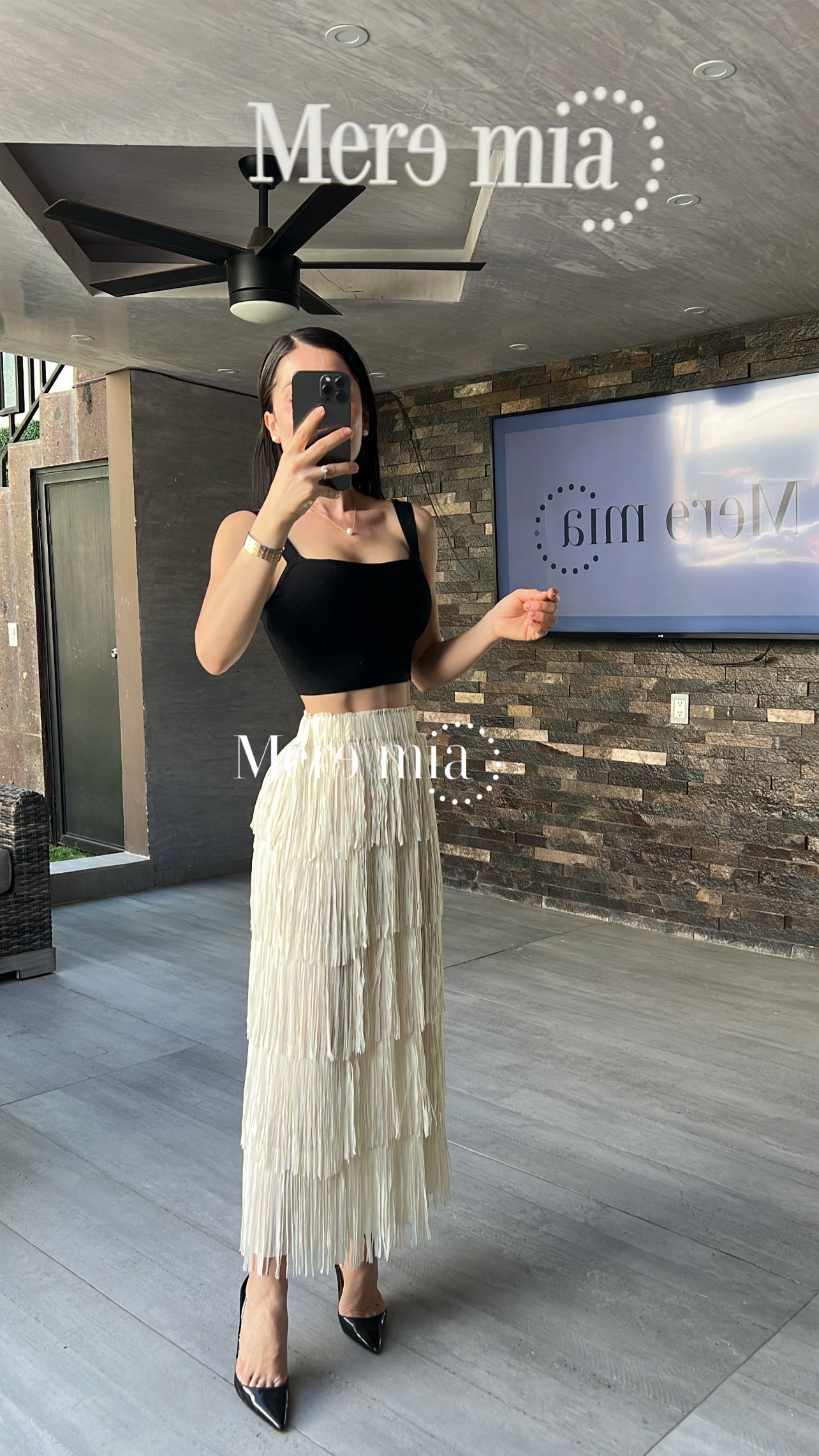 Falda barbas midi