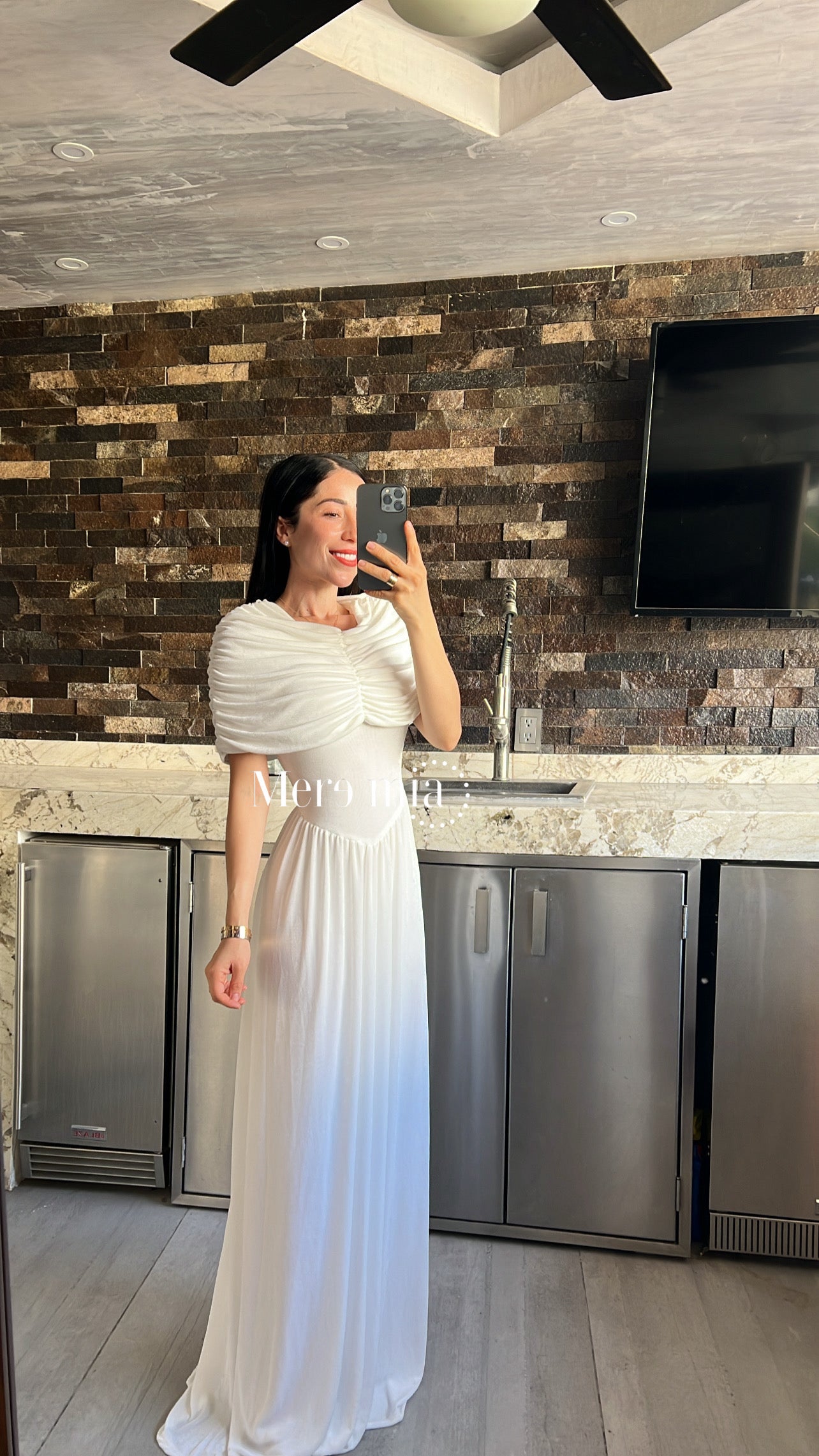 Vestido plisado ab liso