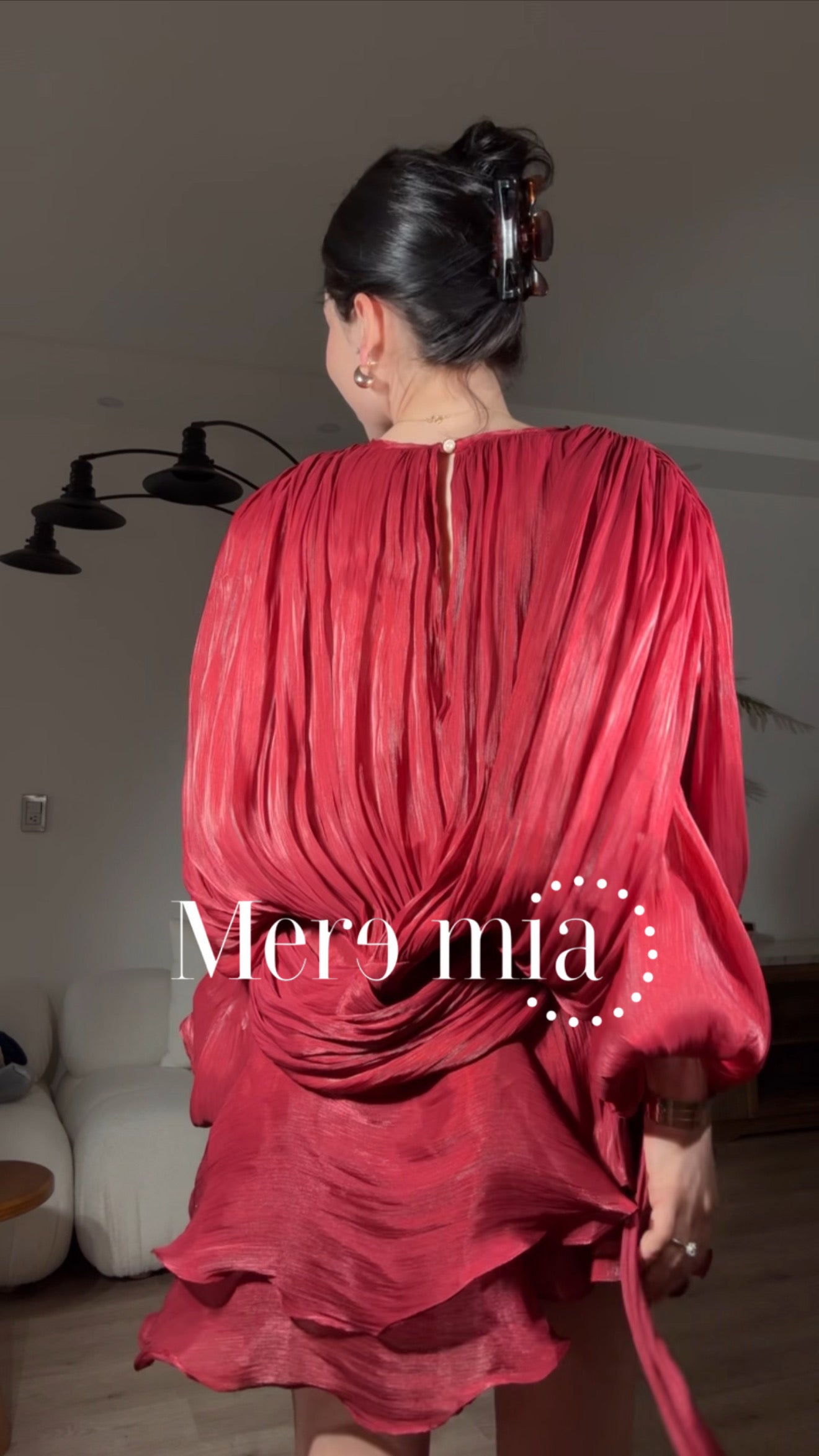 Vestido rojo olanes