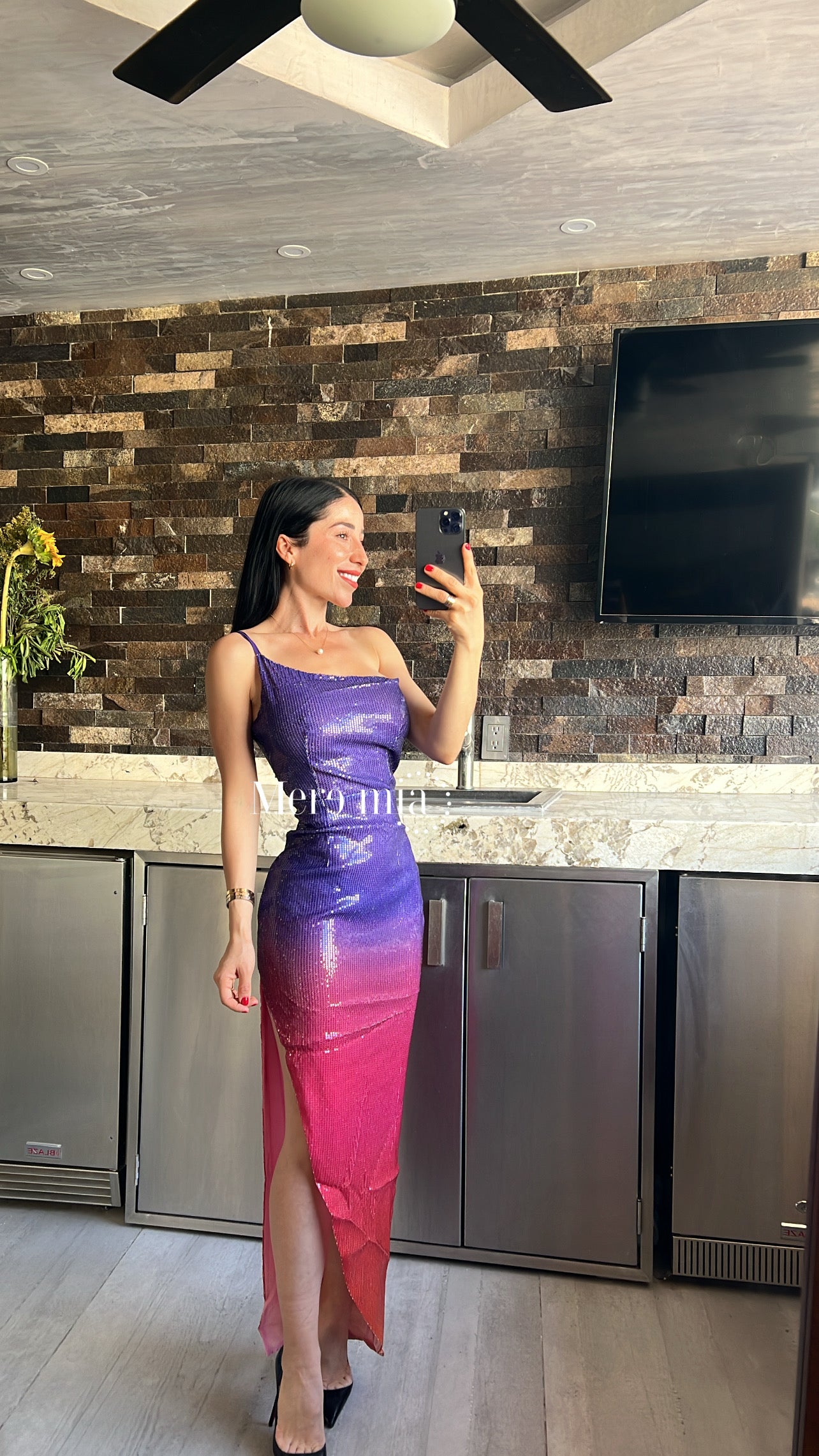 Vestido colores hombro lent