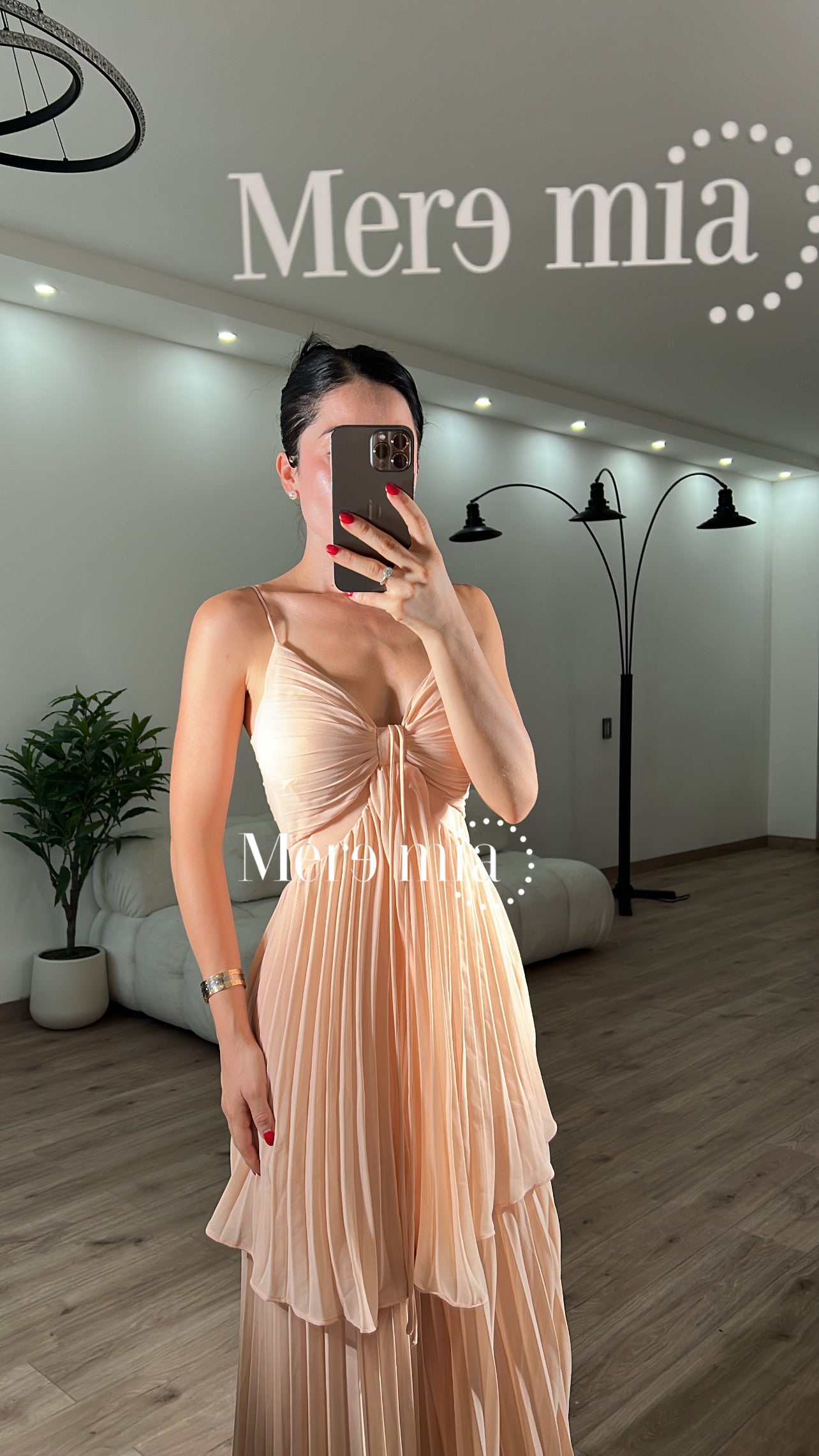Vestido mariposa plisado