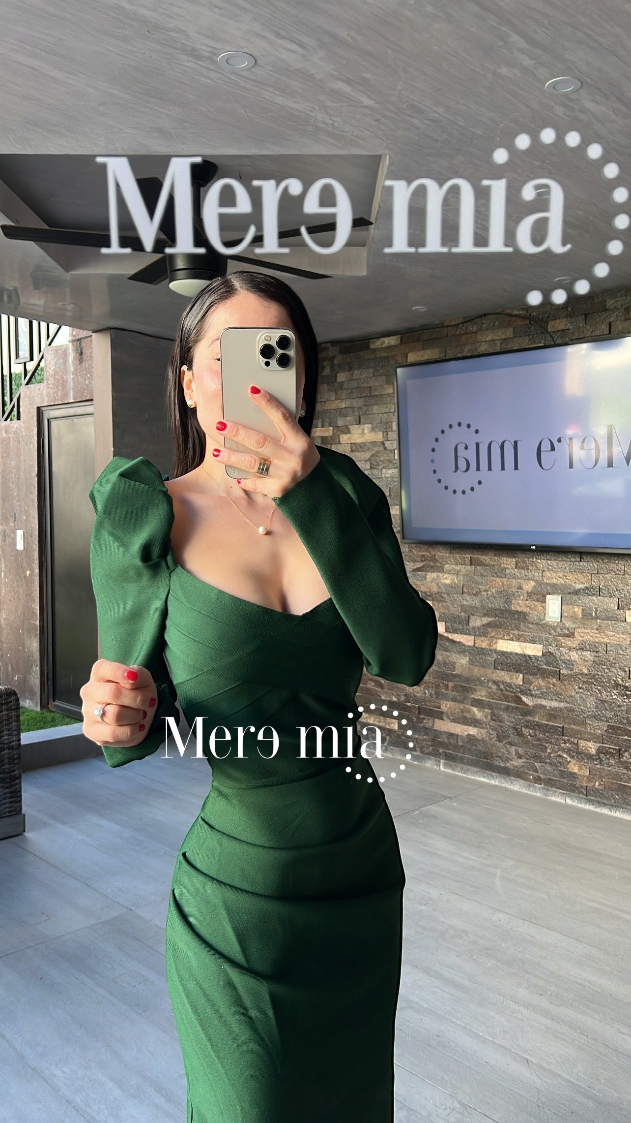 Vestido verde cruzado ml