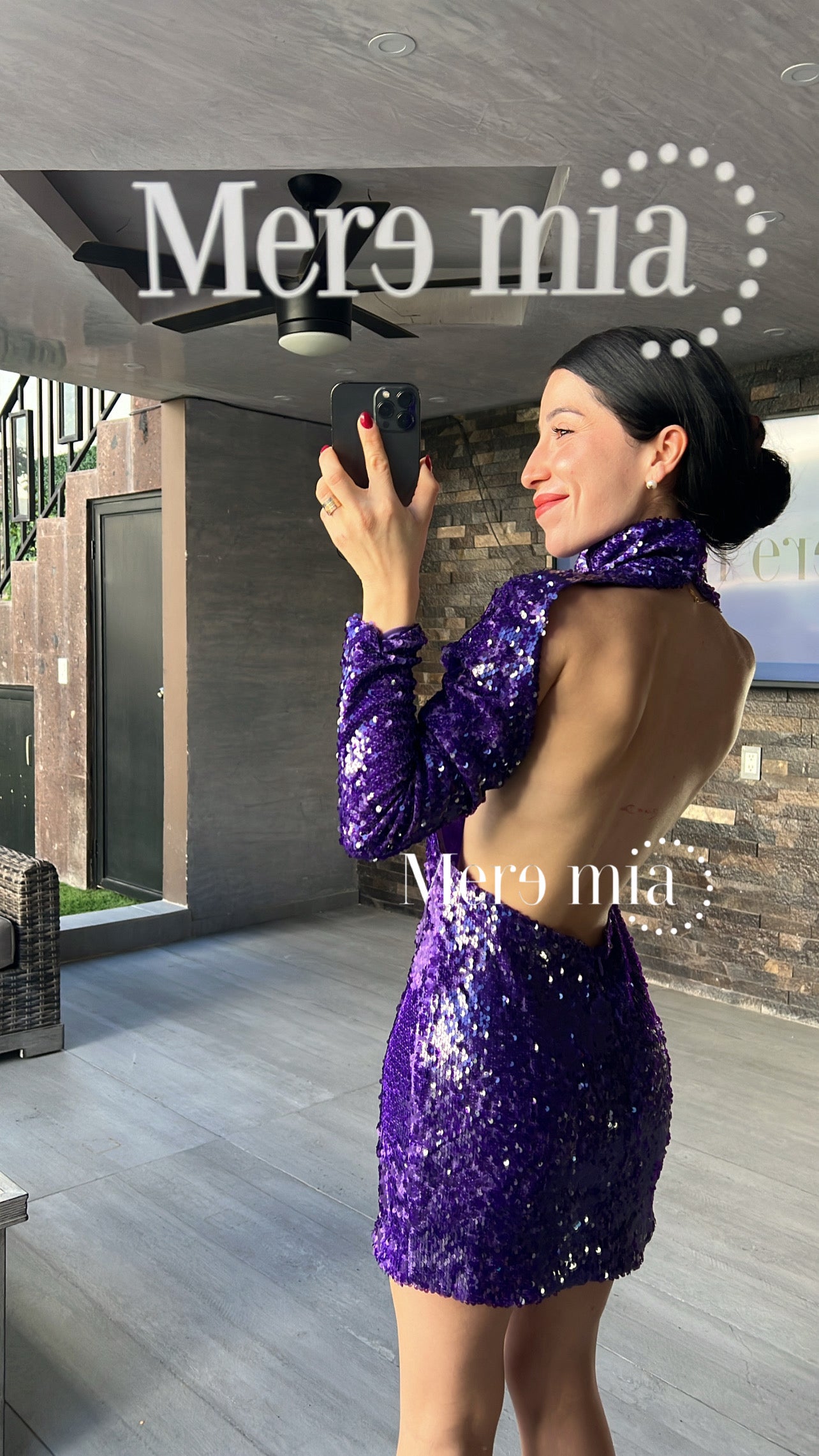 Vestido morado lent espalda