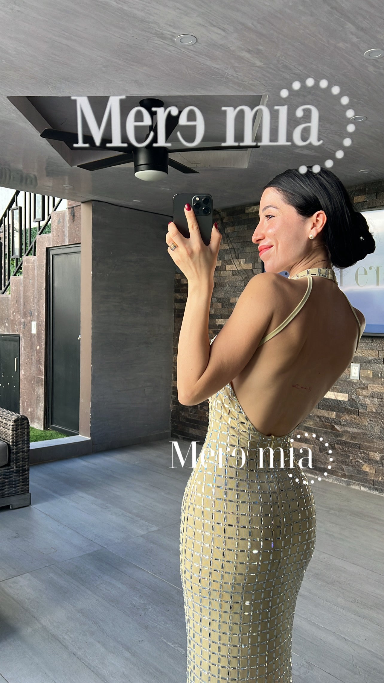 Vestido am halter cuad