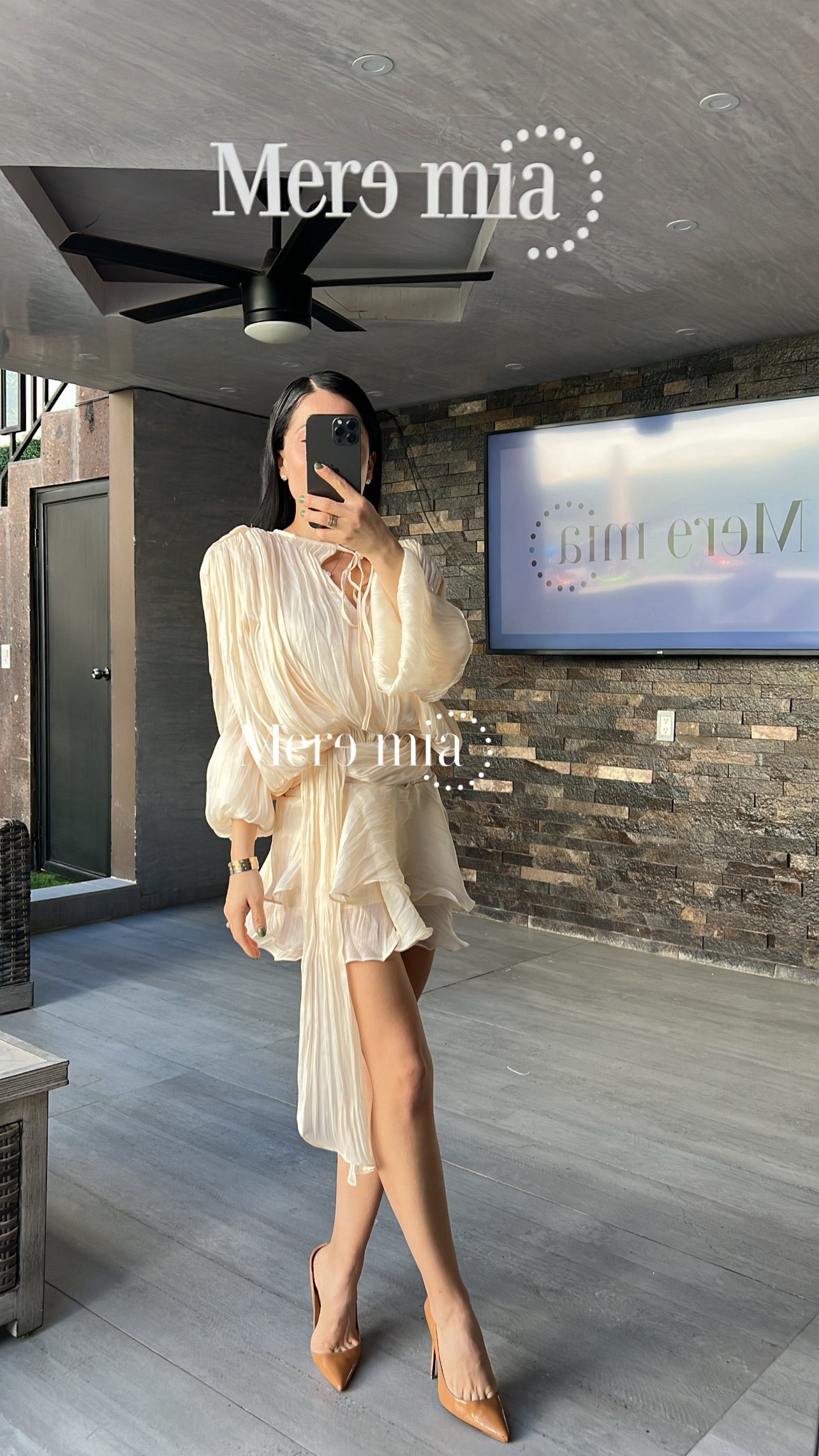 Vestido ivory olanes