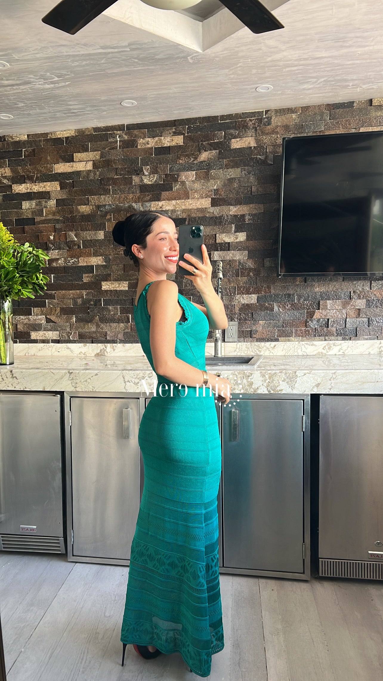 Conjunto verde knitted