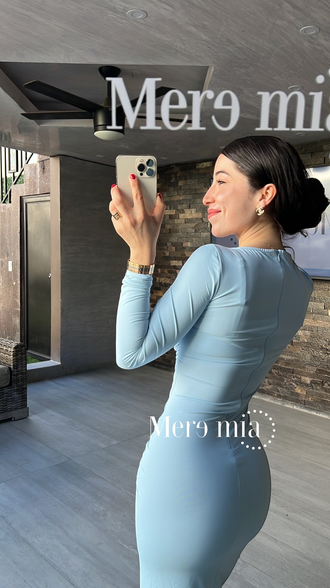 Vestido azul nudo ml