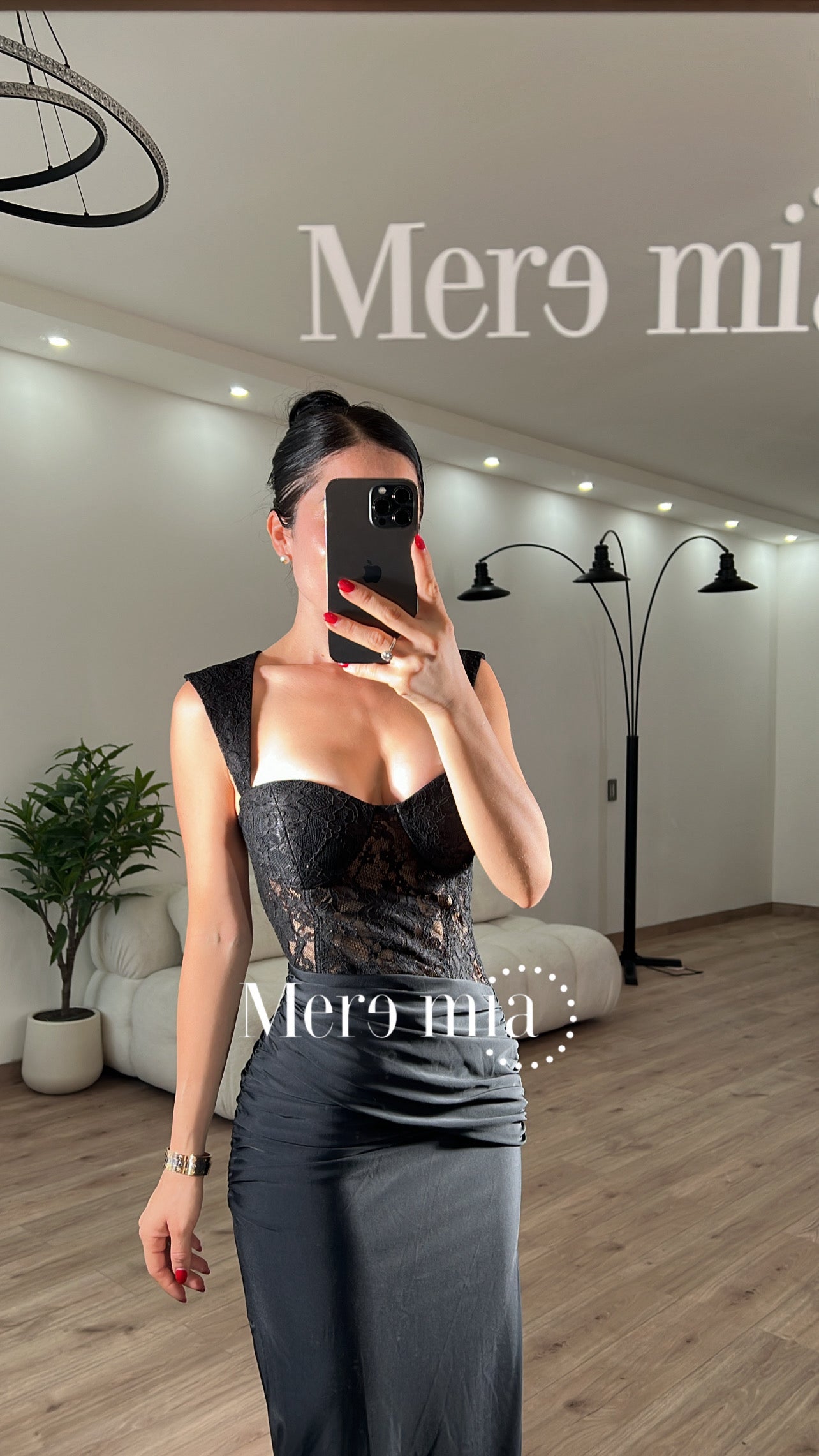 Vestido encaje copas