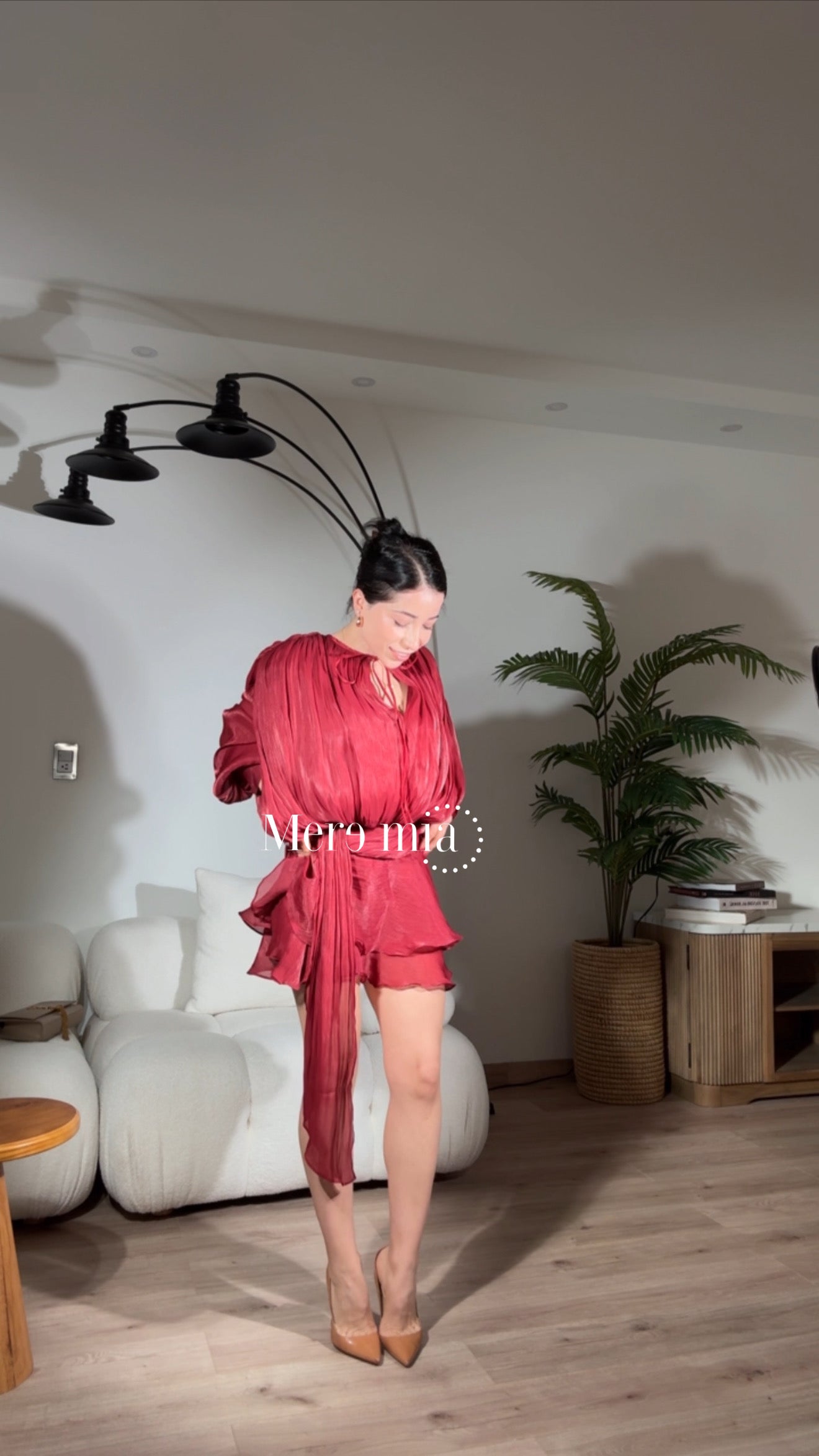 Vestido rojo olanes