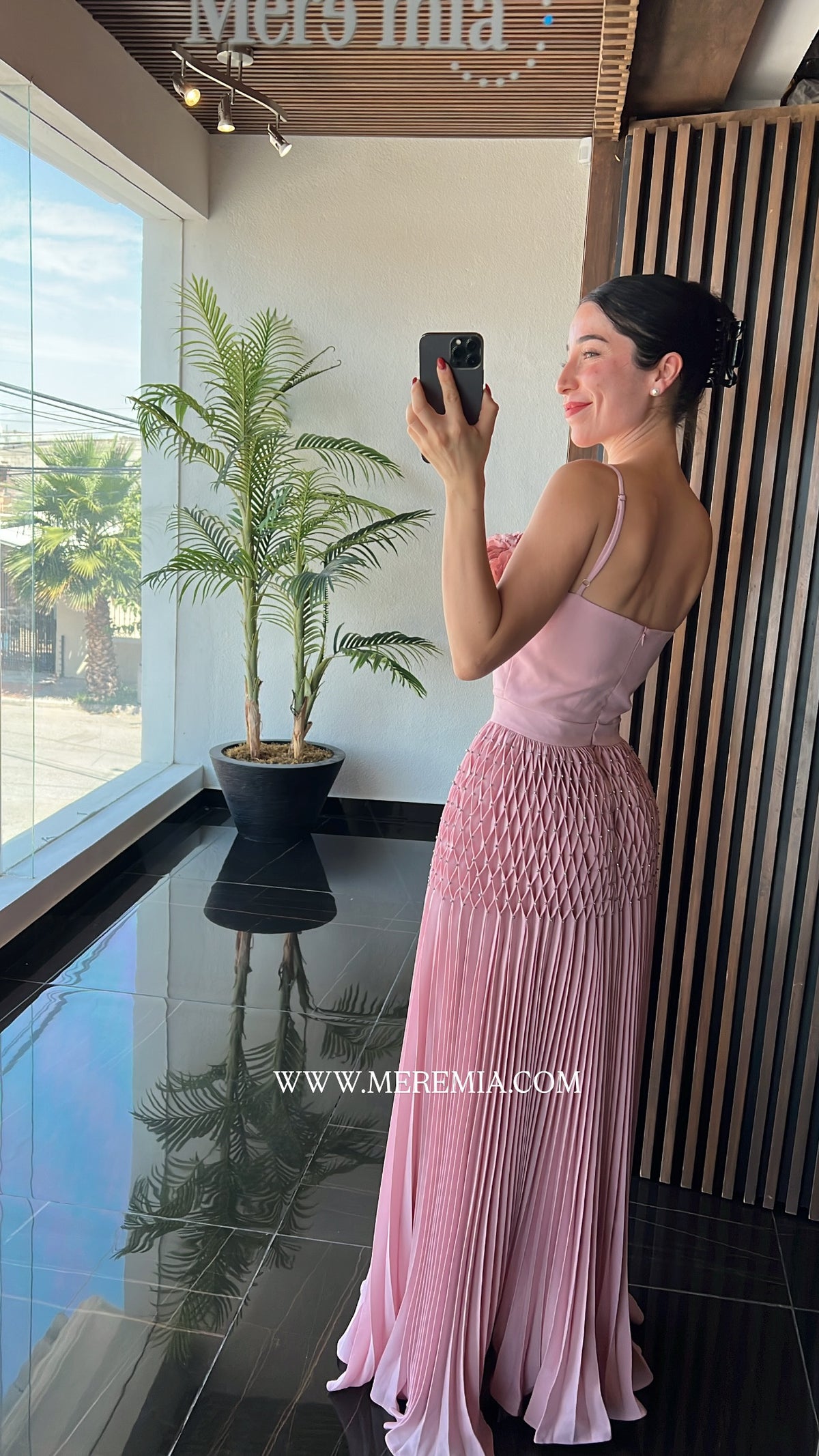 Vestido plisado flores