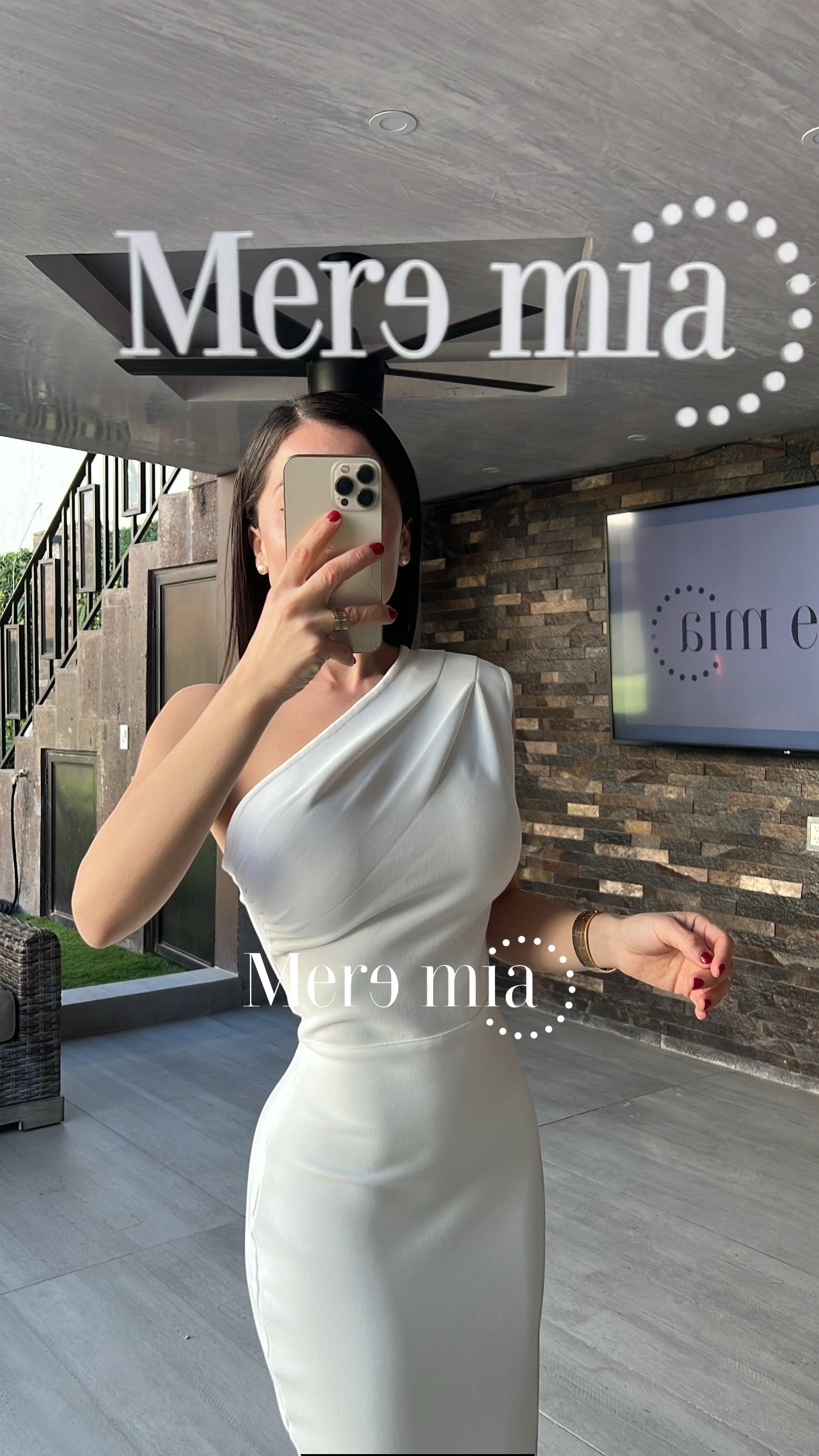 Vestido blanco hombro