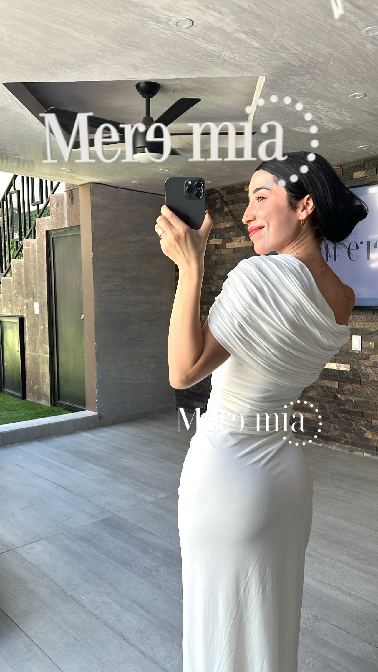 Vestido plisado nudo